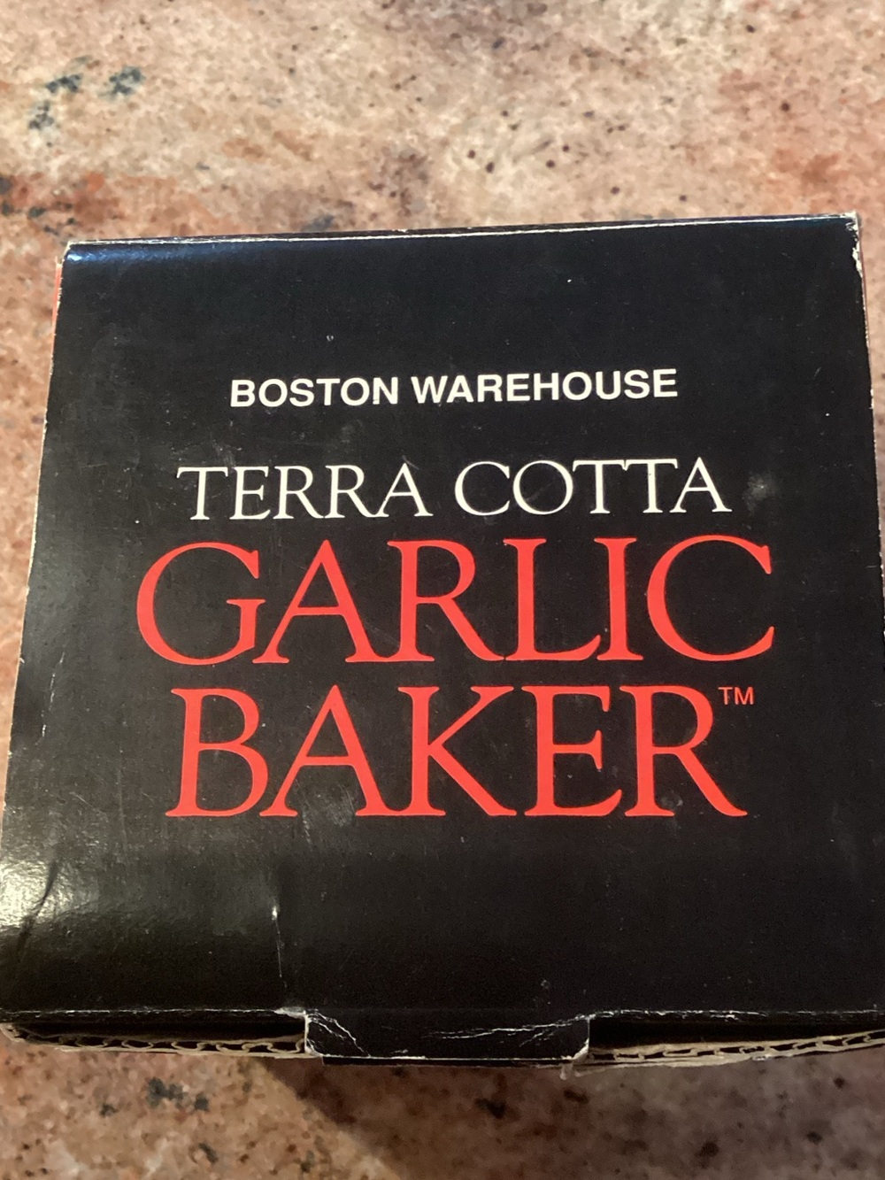 Vintage 1990s Boston Warehouse Terra Cotta Garlic Baker